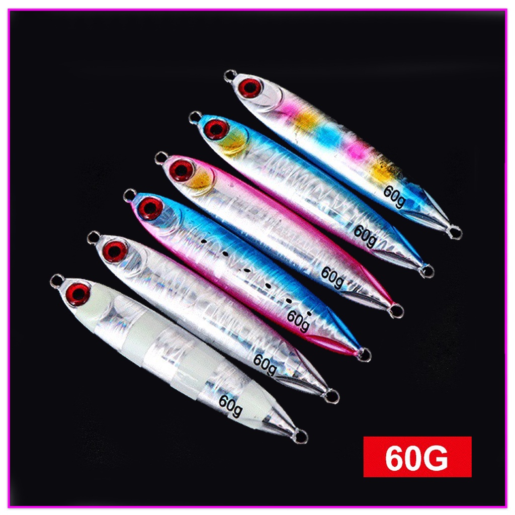 Mồi Câu Cá Giả Bằng Kim Loại 30g / 40g / 60g Mắt 3D