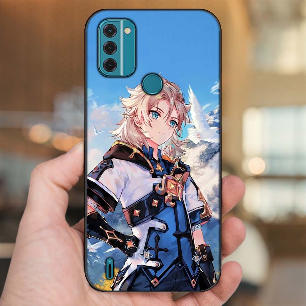 Ốp lưng Nokia C31 viền đen in hình Albedo Genshin Impact