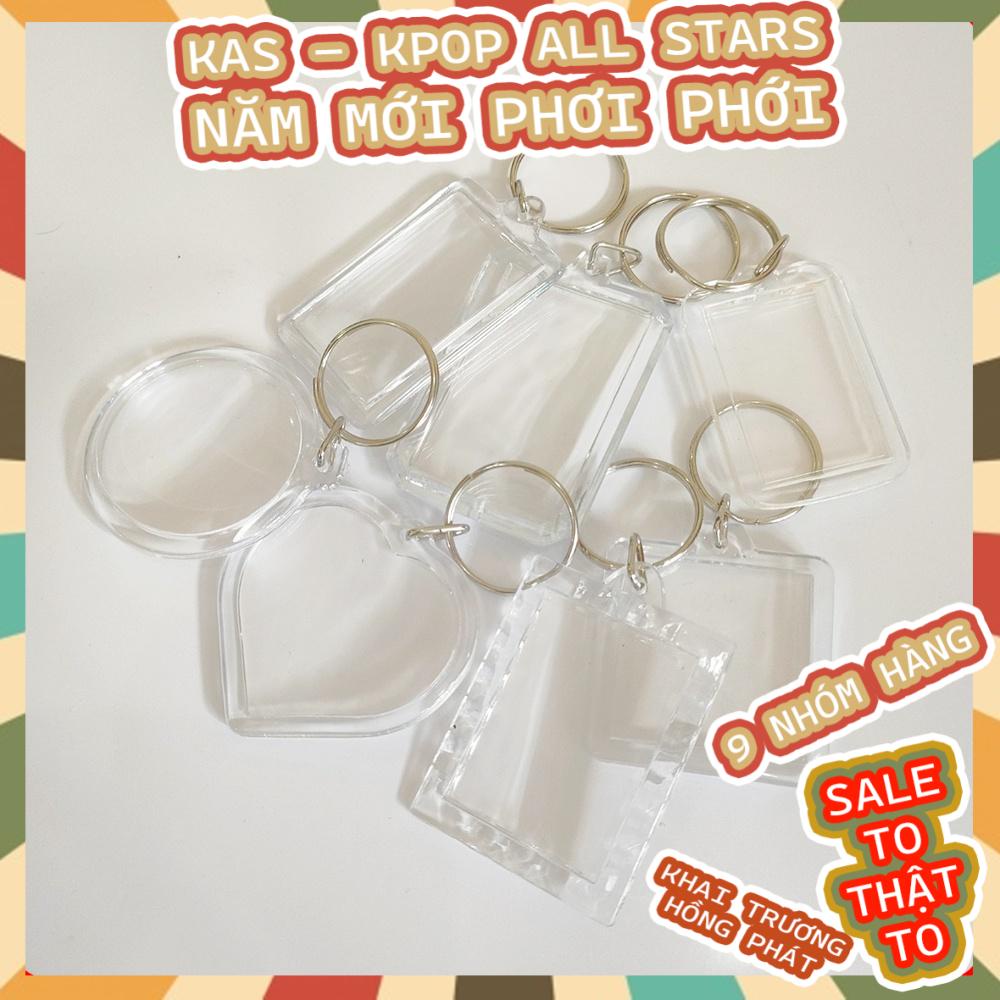 100 Phôi móc khoá mica Acrylic trong suốt