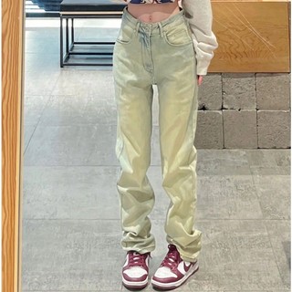 Quần jeans ống đứng form dáng unisex cạp cao basic