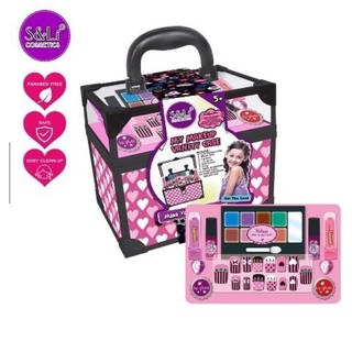 Hộp make up S&Li, bộ trang điểm công chúa hồng cho bé.