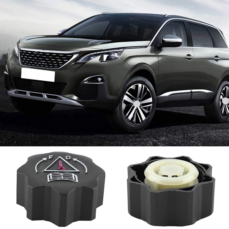 Nắp bình tản nhiệt mở rộng chất làm mát Nắp bình chứa dầu cho Peugeot Citroen 1306J5 9638001280
