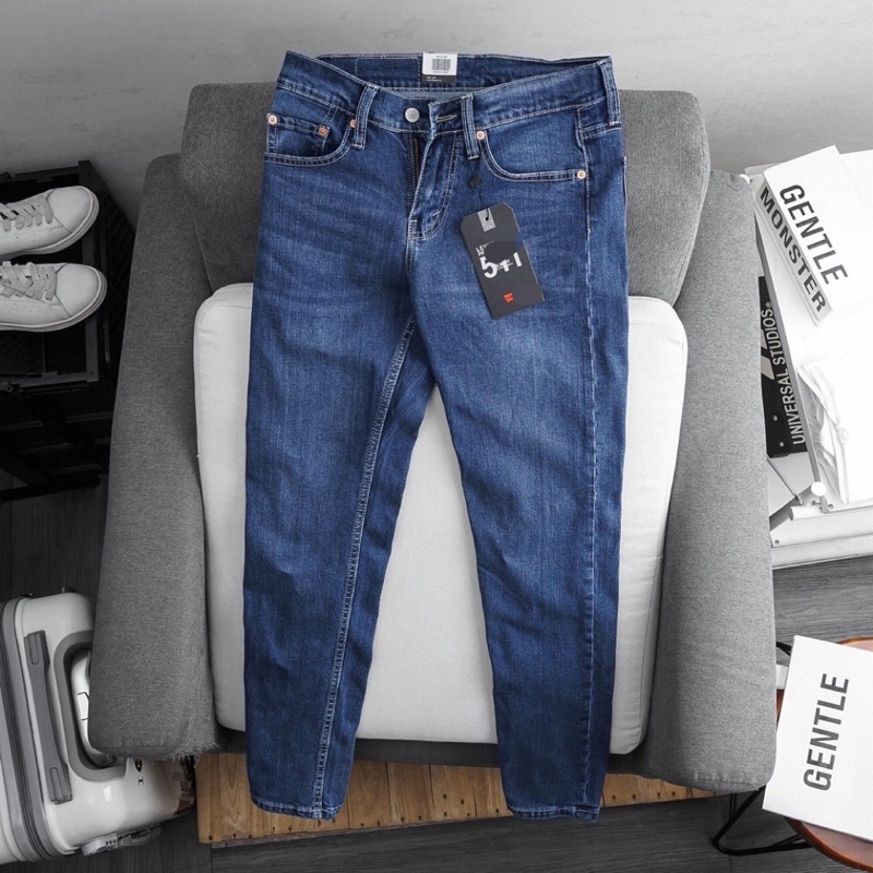Quần Jean dài nam Lv 511 xanh trung - Haian jean- Made in cambodia - Form ống đứng - chất vải co dãn