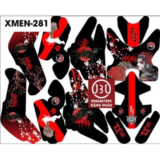 Tem trùm xe điện xmen 281 tem chất liệu 3 lớp bền đẹp