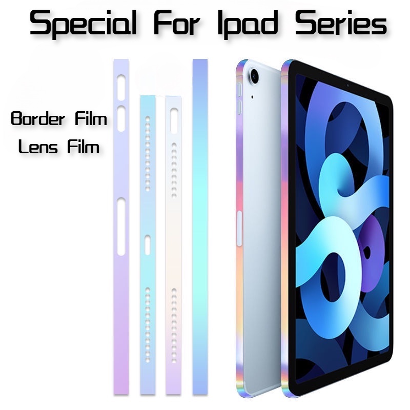 Miếng Dán Viền Máy Tính Bảng Chống Dấu Vân Tay Màu Laser Cho Ipad Pro 11 '' 12.9 '' 2018 2020 2021