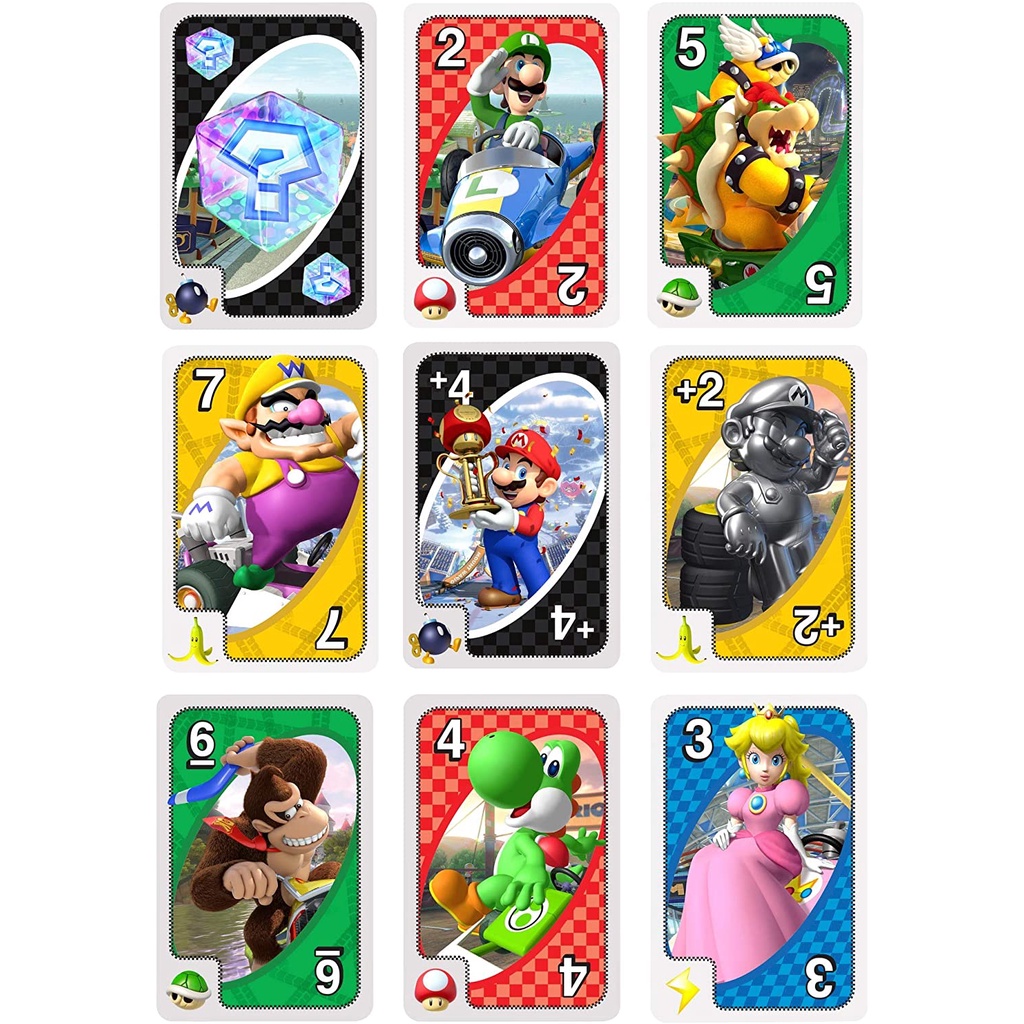 Bộ Bài Poker Super Mario Kart Uno Solitaire Vui Nhộn Cho Bé