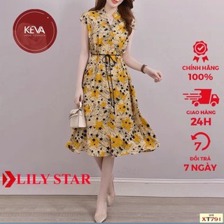 Đầm Nữ Dáng Xòe LILY STAR, Đầm Nữ Dài XT791 - Sang Trọng -Chất Liệu Đẹp- KEVA FASHION