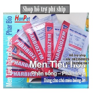 Hỗ trợ Ship- Men tiêu hóa Phar bio hỗ trợ tiêu hóa cho chó mèo gói 5gr