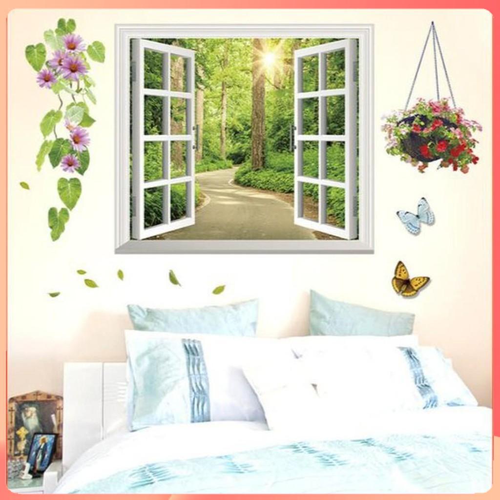 Decal Dán Tường Trang Trí, Decal cửa sổ 3D