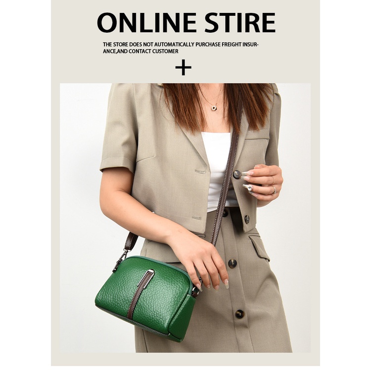 Túi Xách Da Bò Thật Hai Lớp Thời Trang Mới 2023 Dễ Phối Đồ Cho Phụ Nữ Trung Niên