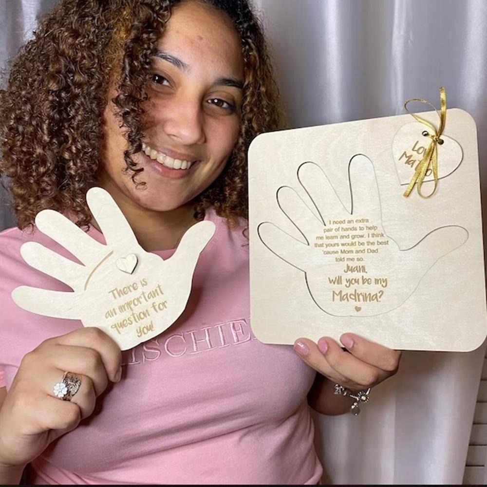 CONOPERY  Godparents Quà Tặng Trang Trí Cầu Hôn Mẫu Mới Grandchildren