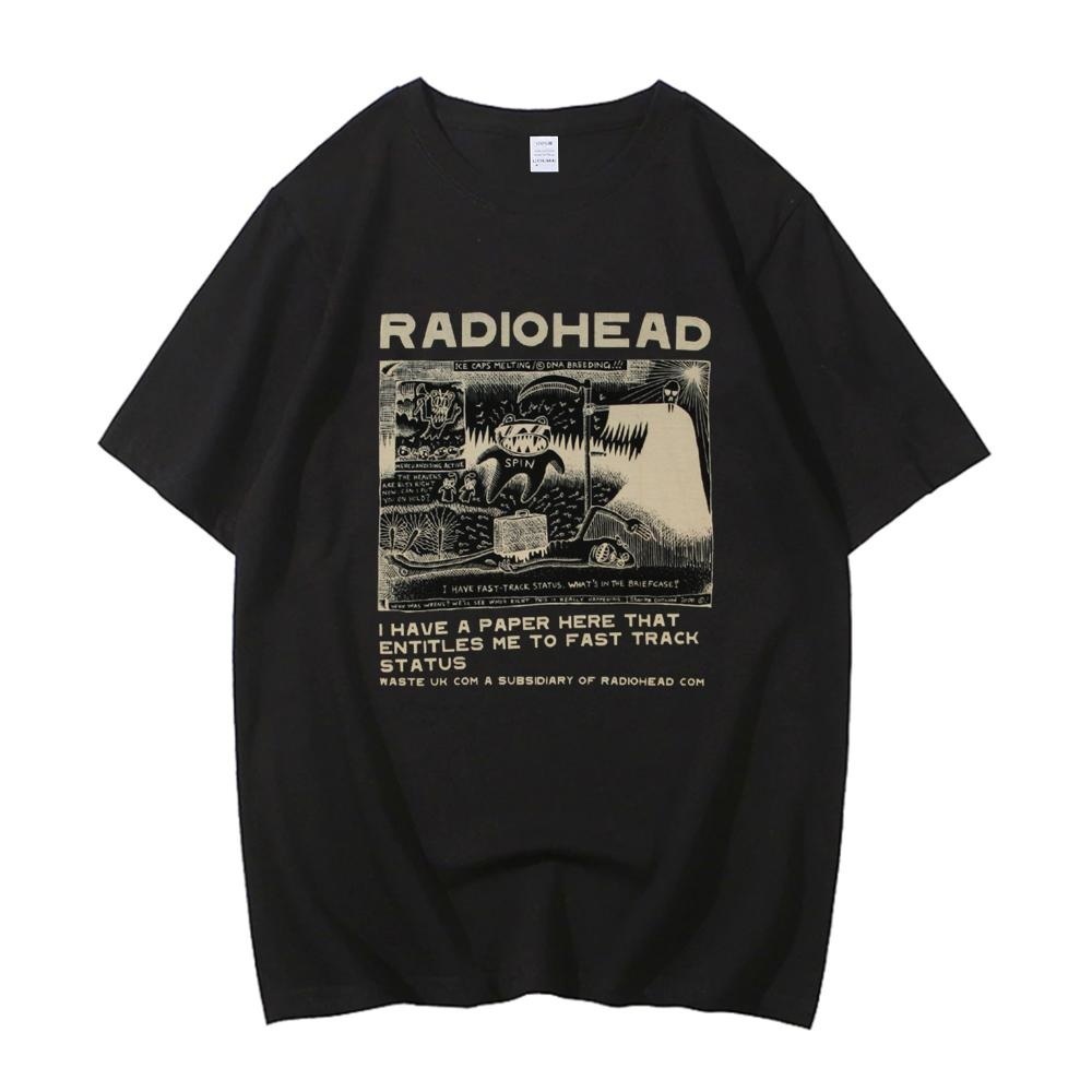 Áo Thun Nam Tay Ngắn In Hình radiohead Cá Tính