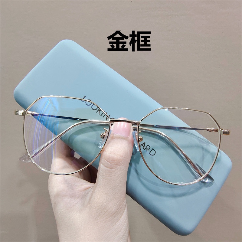 Kính Mát Gọng Kim Loại Nhỏ Không Đối Xứng Phong Cách Hàn Quốc Mới Cho Nam Và Nữ