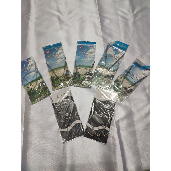 Set 1 kim đan len vòng dây bằng thép không gỉ kèm 1 kim khâu len