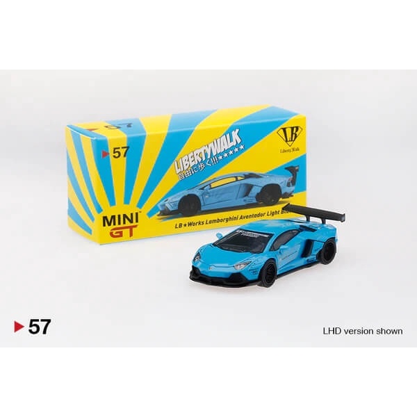ducstore.vn Xe mô hình MiniGT #57 - LB★WORKS Lamborghini Aventador Light Blue