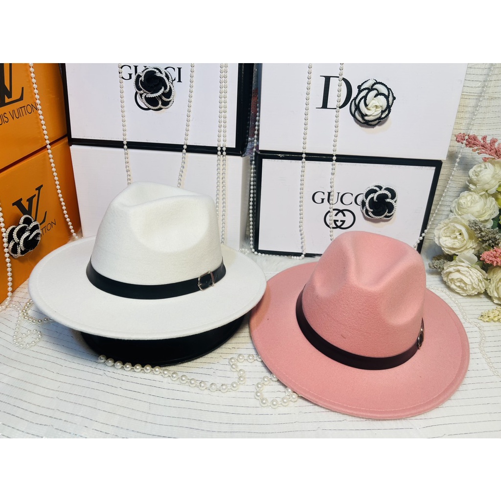 Mũ vành tròn rộng phong cách vintage cho nam nữ