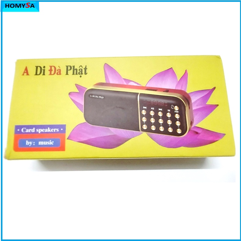 Máy nghe pháp A Di Đà Phật A100 - Loa mp3 A-100 đa năng nghe nhạc kinh phật đài FM - Loại 1 pin - thẻ nhớ - 3W