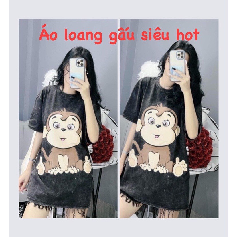 Áo Thun Loang Hình Mickey Dáng Rông Nam Nữ Unisex Kiểu Dáng Năng Động Basic