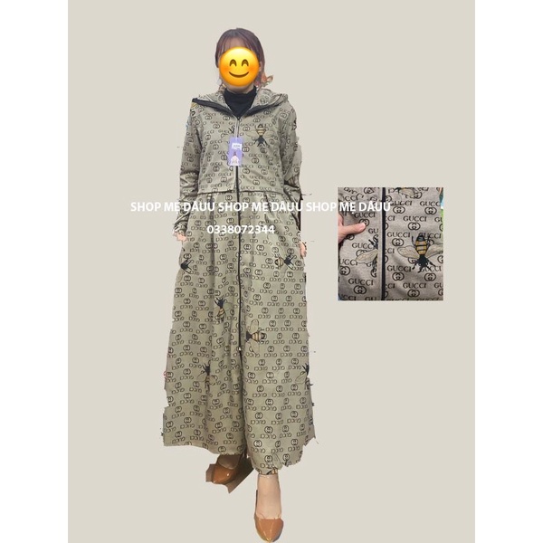 Áo chống nắng nữ toàn thân DULIO STORE chất vải Umi cao cấp, thiết kế 2 LỚP, dáng Croptop váy chùm kín chân thời trang