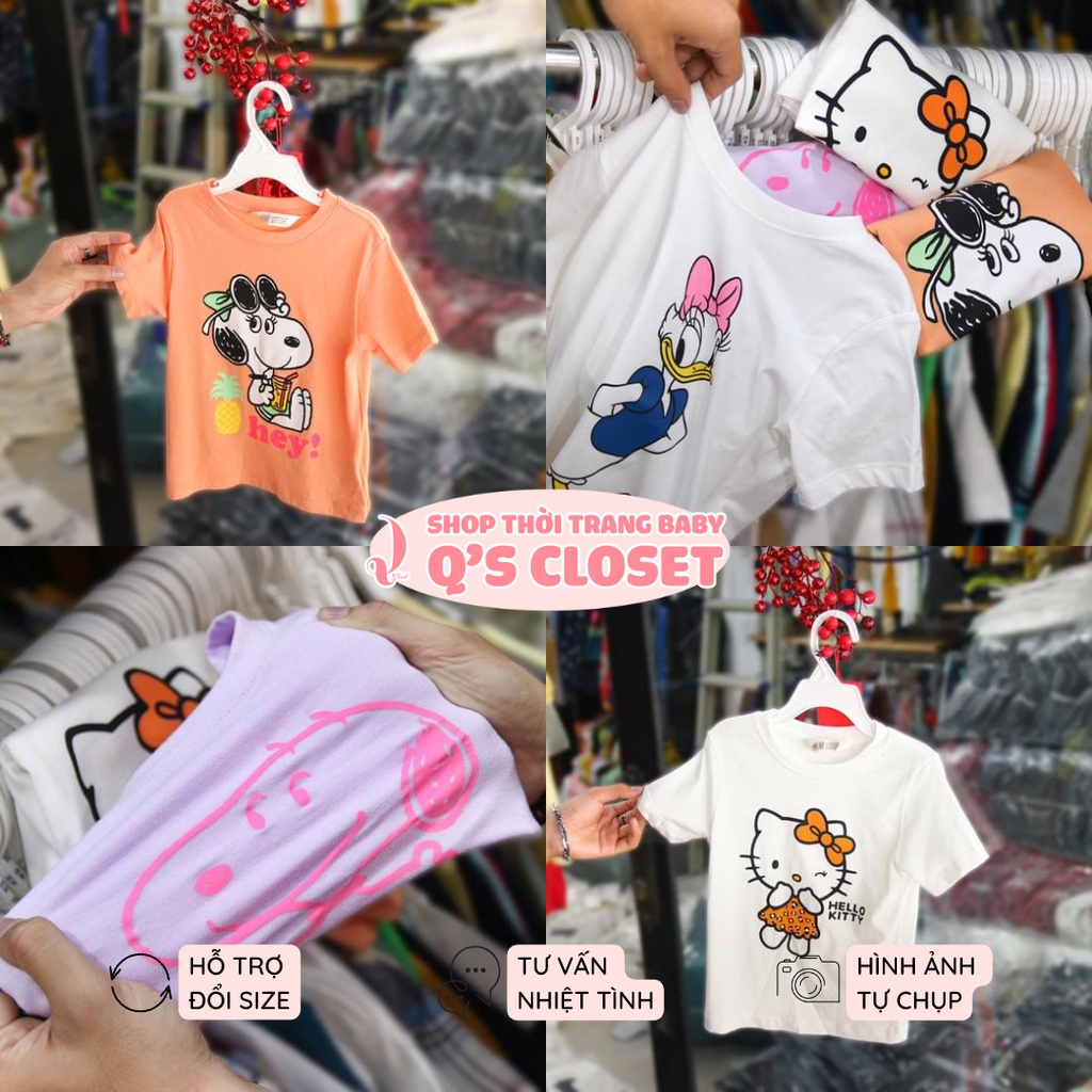 Áo thun in chất liệu cotton bé gái tay ngắn-ATBGHM06