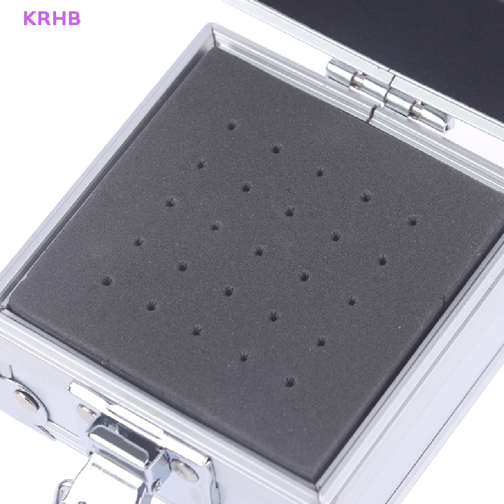 Hộp Đựng Đầu Mài Móng Bằng Nhôm 25 Ngăn Tiện Lợi Mới