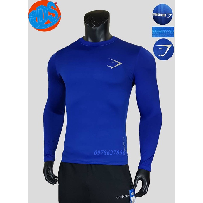 áo giữ nhiệt nam GYMSHARK, áo thể thao thun dài tay, áo giữ nhiệt đá bóng