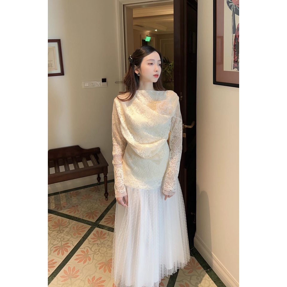 Mita boutique - Áo ren Lace cổ điển hàn quốc Herra - MIAK0205