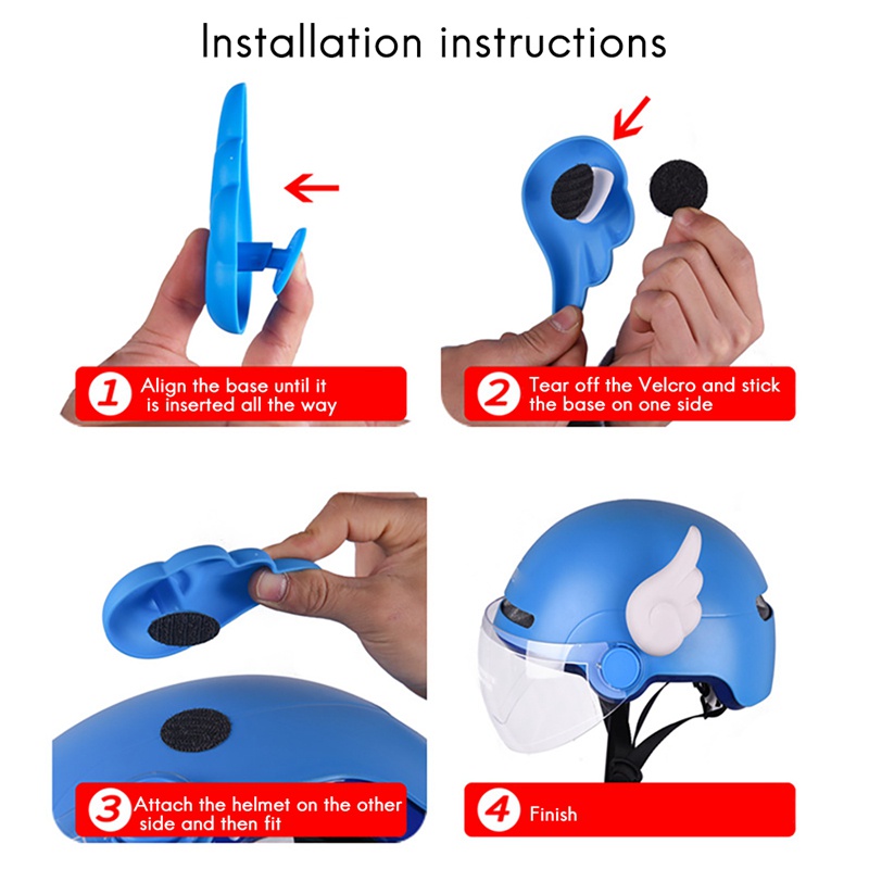 1 Cặp Cánh Thiên Thần Trang Trí Mũ Bảo Hiểm Trượt Tuyết / Đạp Xe Dành Cho Trẻ Em Và Người Lớn