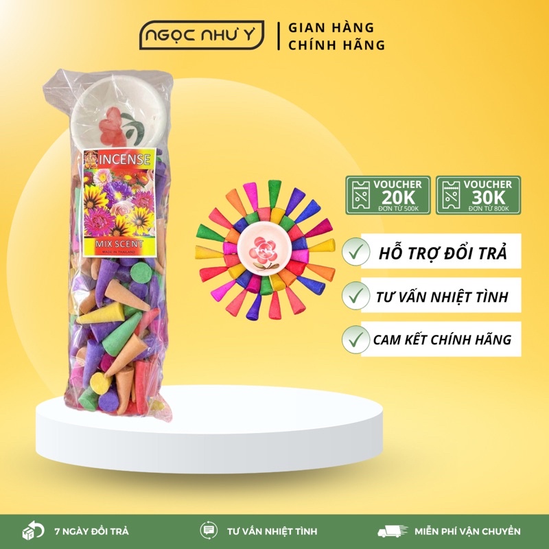 Nụ Trầm Hương MIX SCENT Thái Lan (Tặng Kèm Chén Sứ)