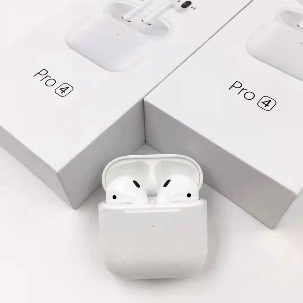 Tai nghe nhét tai không dây bluetooth Pro 4 mini white color có hộp sạc
