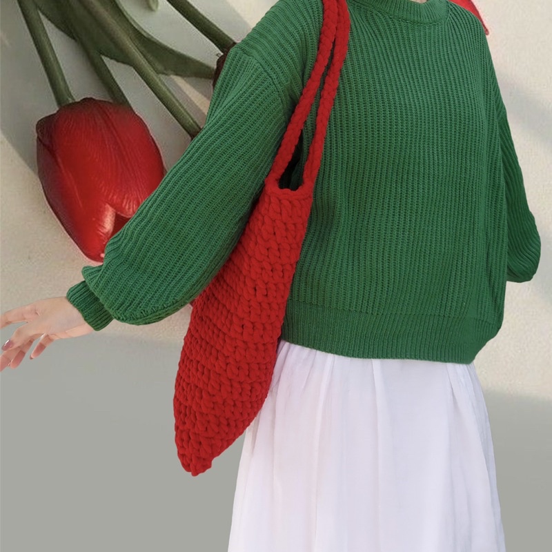 Tote bag crochet - Túi tote móc len mềm mại handmade by Mếu Máo