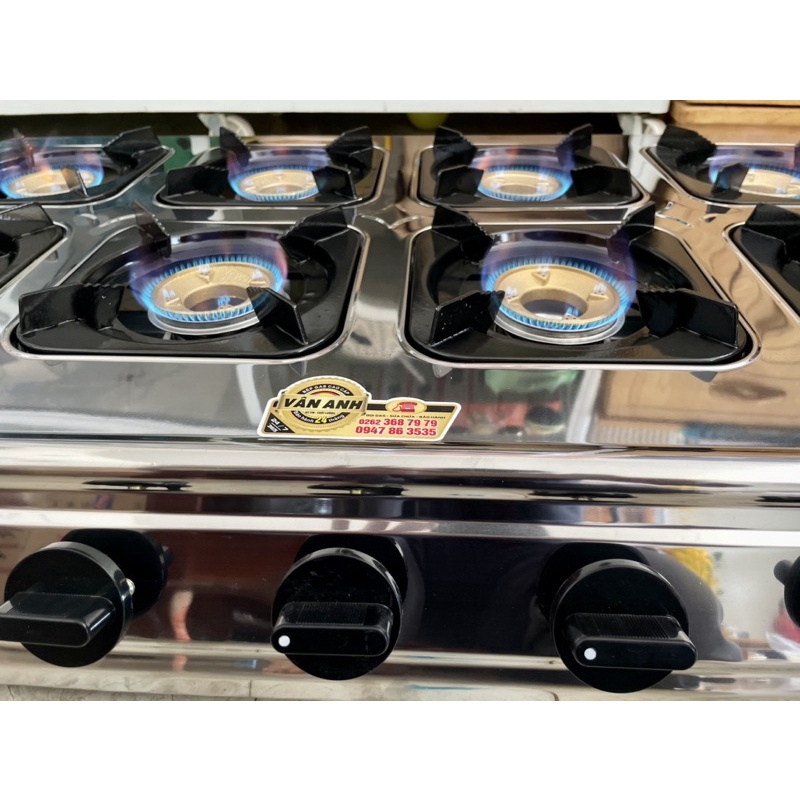 BẾP GAS 8 LÒ  Chuyên nấu mỳ cay bánh xèo