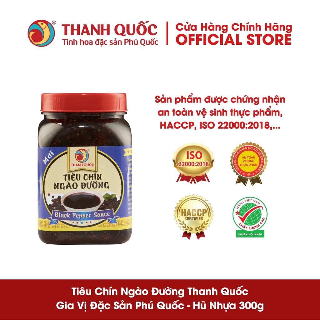 Tiêu chín ngào đường Phú Quốc Thanh Quốc, hũ nhựa 300g