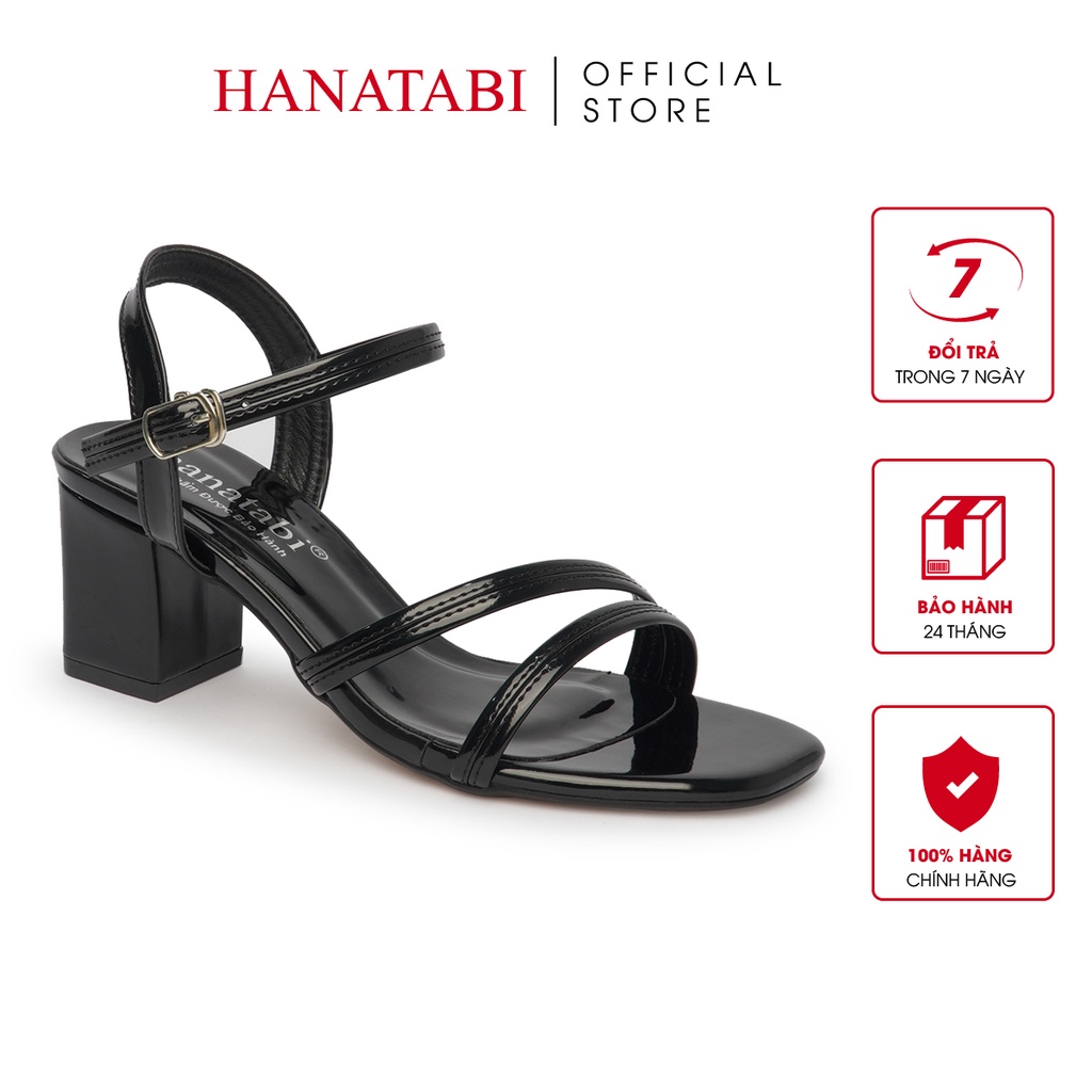 Sandal Nữ Hanatabi Quai Hai Dây Gót Vuông Cao 5cm Hậu C Mã SDH5F89