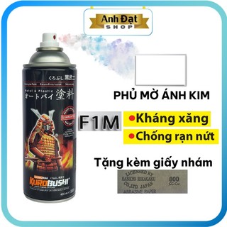 Sơn xịt samurai màu trong kim loại mờ F1M - phủ mờ ánh kim, 400ml, có khả năng kháng xăng , chống rạn nứt