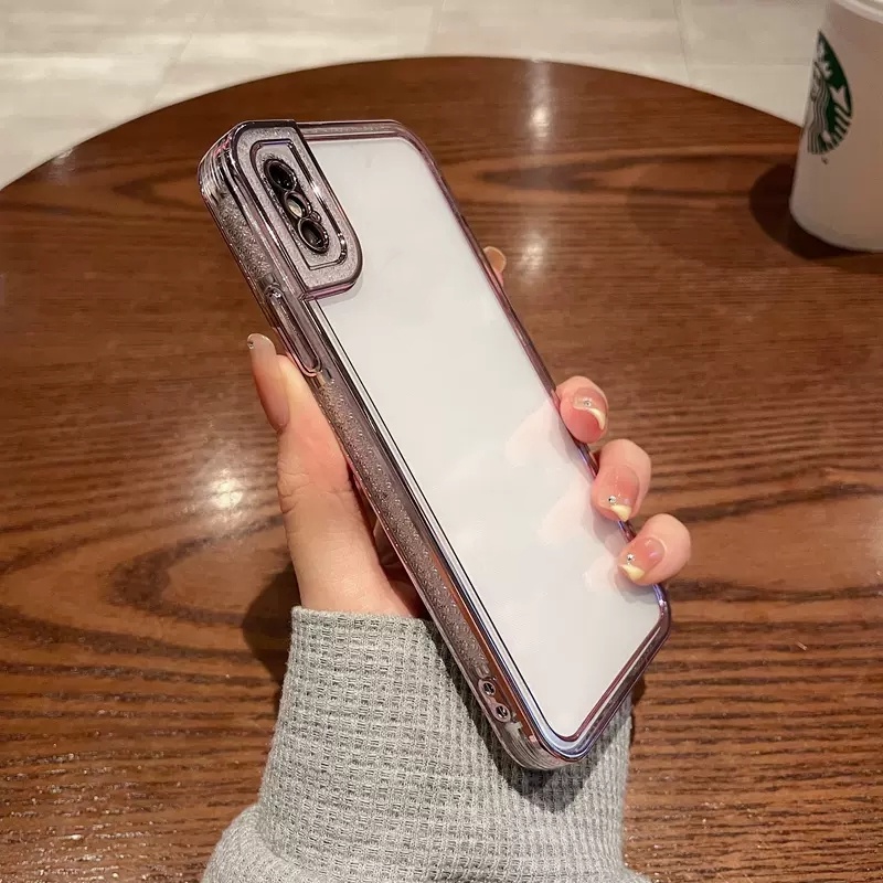 Ốp Điện Thoại Silicon Mềm Trong Suốt Mạ Viền Chống Rơi Cho IPhone 7 8 SE 7 Plus 8 Plus X Xs XR Xsmax 11 Pro max