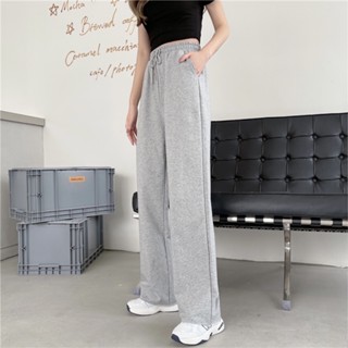 Quần ống rộng suông nữ cạp chun lai có dây rút Q038 quần vải ống rộng nỉ thun xuông dài