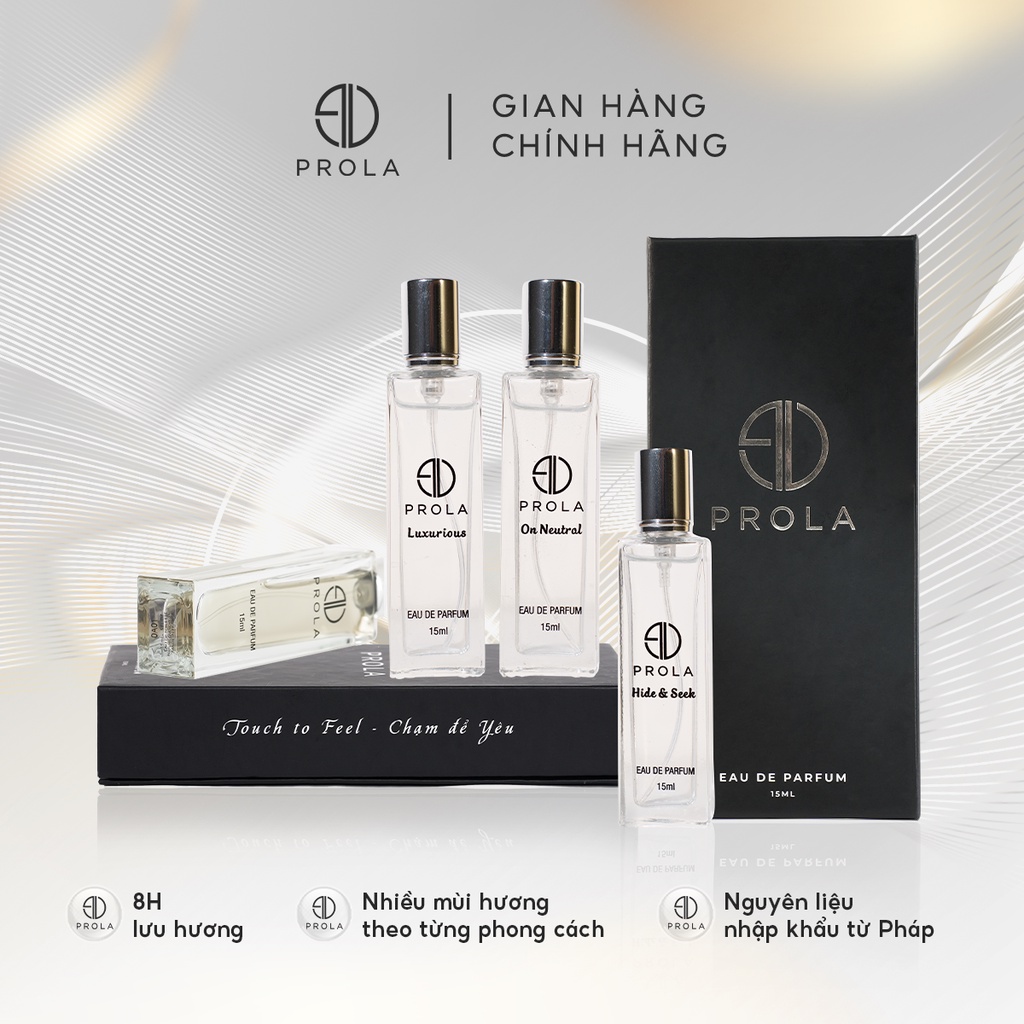 Nước hoa Unisex PROLA lưu hương lâu, 3 tầng mùi hương, đa phong cách thích hợp đi làm, đi hẹn hò - Dạng xịt 15ml