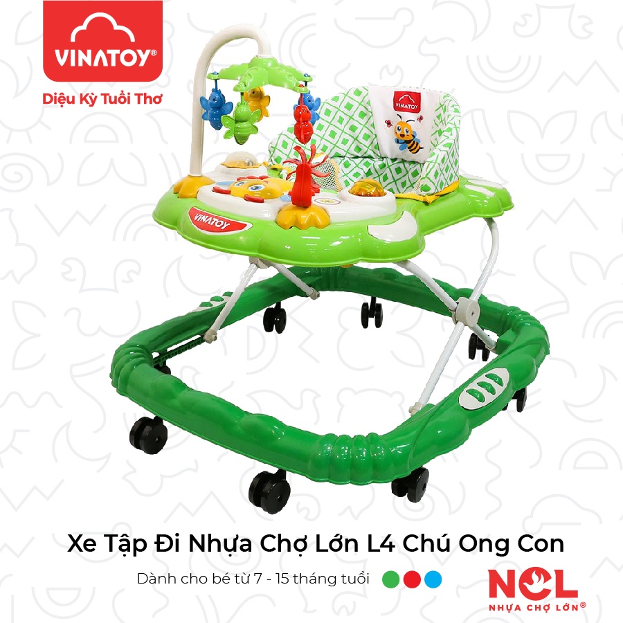Xe Tập Đi Nhựa Chợ Lớn L4 Con Ong Dành Cho Bé Từ 6 đến 12 Tháng