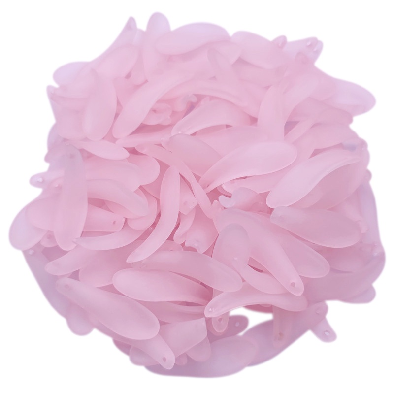 Set 100 Hạt Xỏ Lỗ Hình Cánh Hoa 27 * 9mm / 33 * 10mm Làm Trang Sức Thủ Công