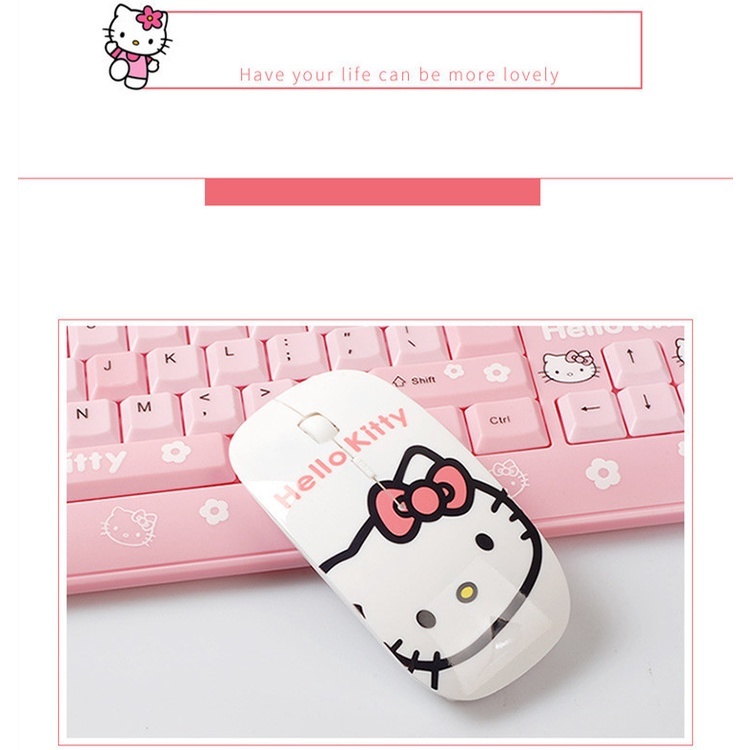 Chuột không dây 2.4GHz Siêu Mỏng Họa Tiết Doraemon / Mèo Máy
