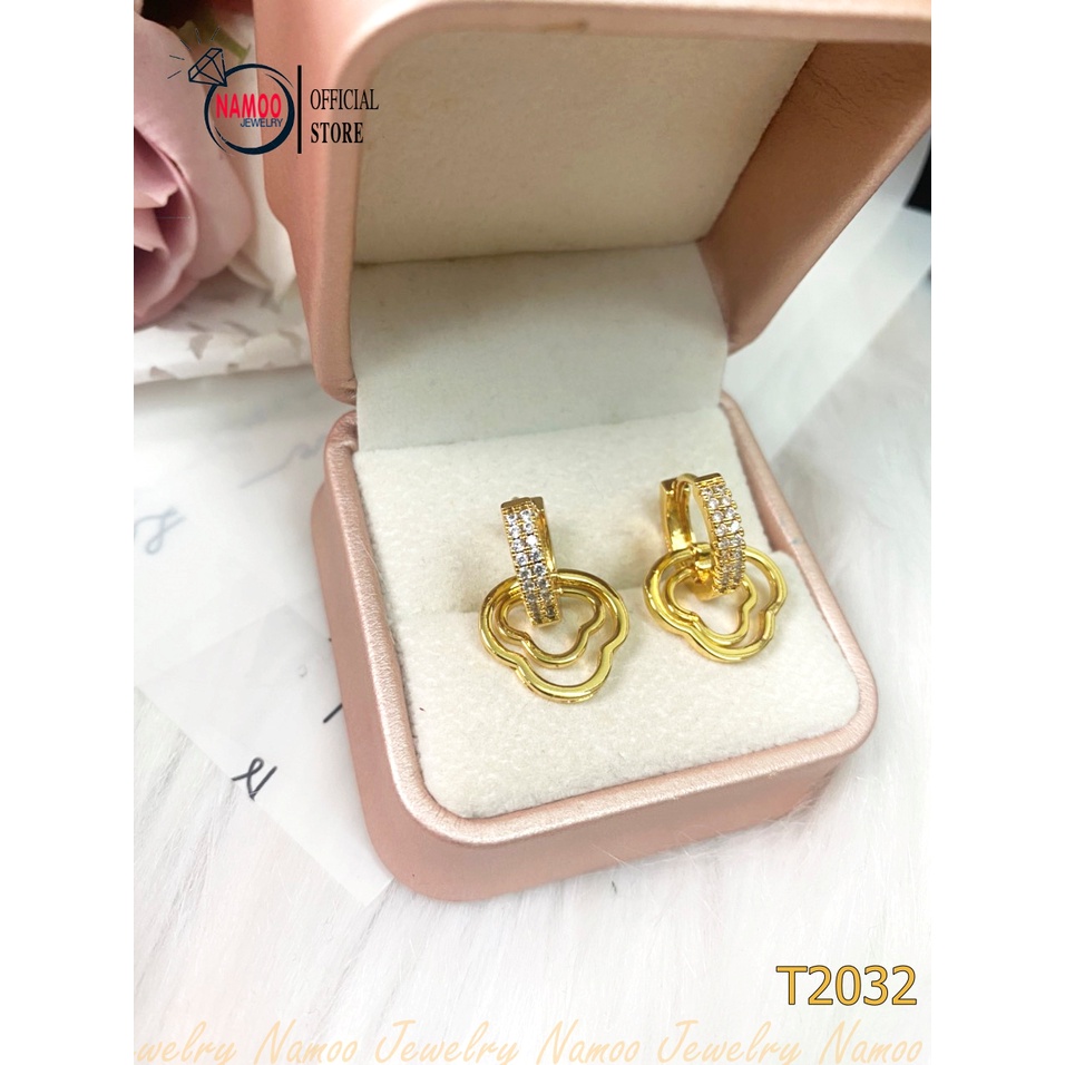 Bông Tai Đính Đá Sang Trọng Cho Nữ Rất Cá Tính Và thời Thượng T2032 Namoo Jewelry