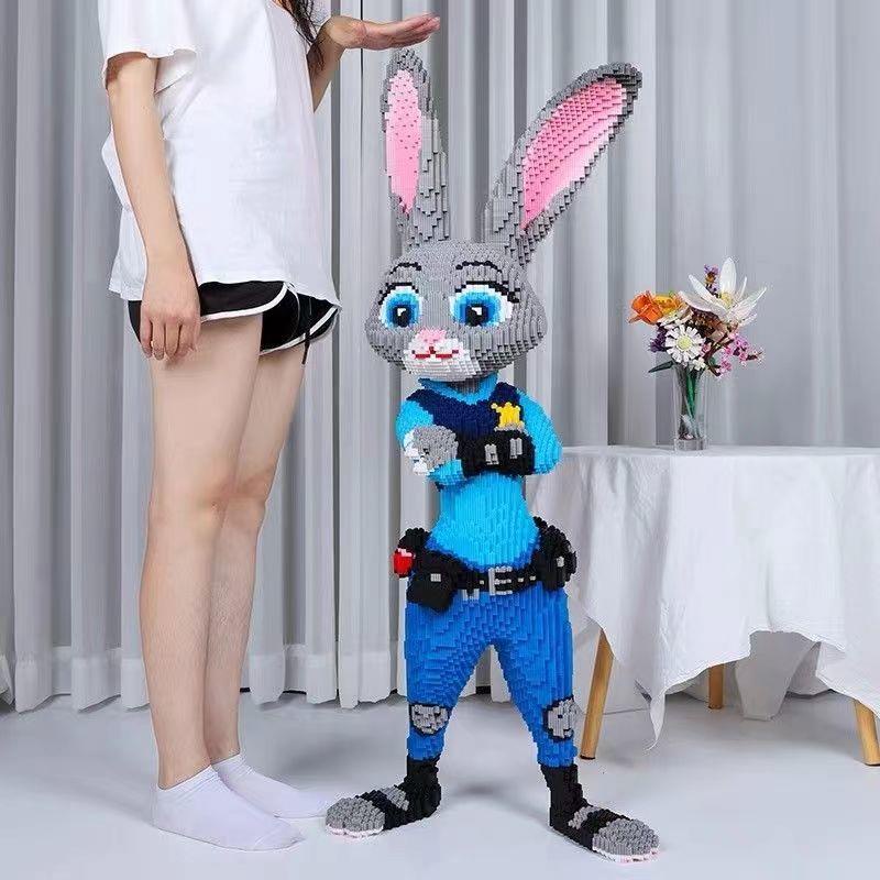 【Hàng có sẵn】Tương thích với các khối xây dựng khổng lồ Judy Rabbit Nick Fox khối xây dựng bé trai và bé gái xếp hì