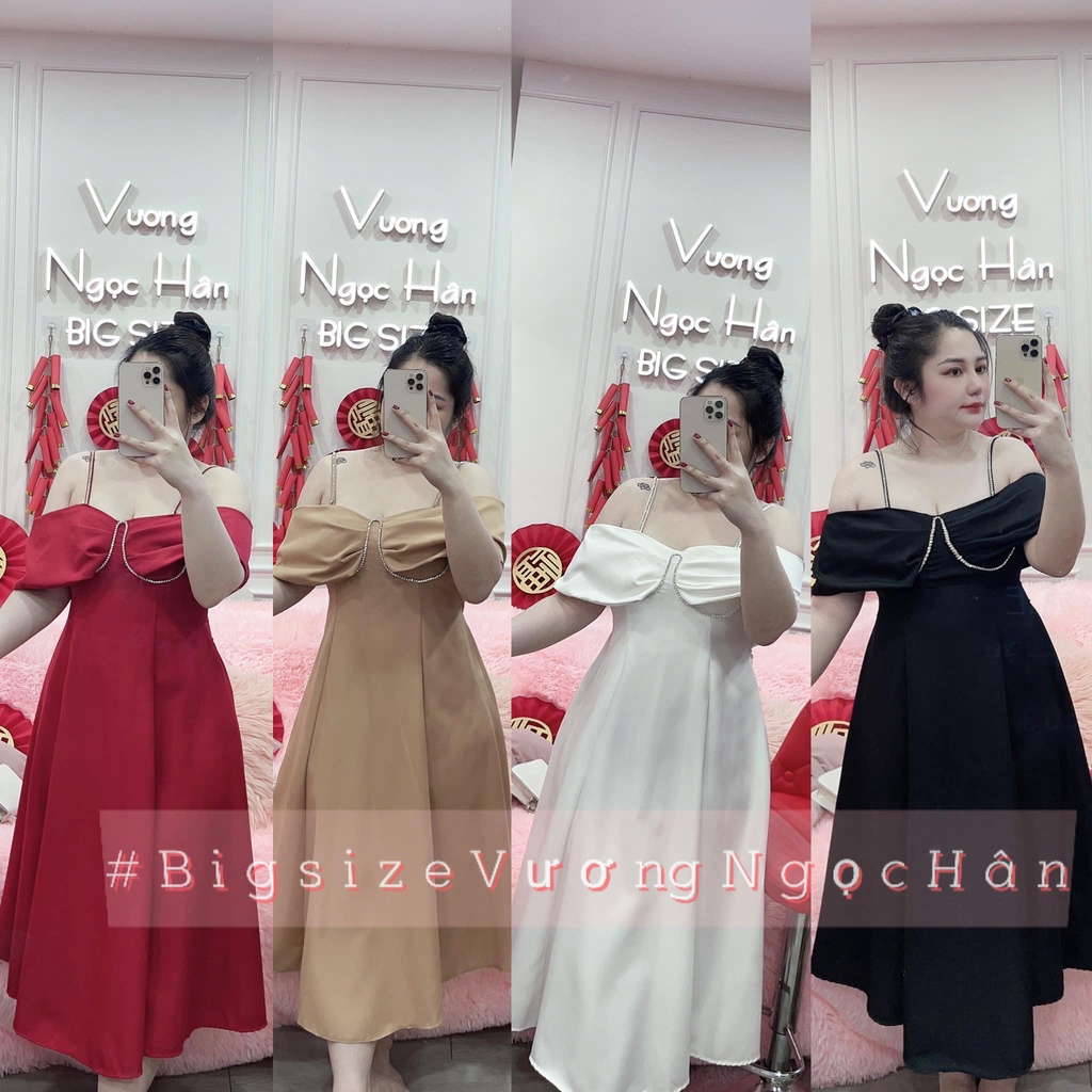 ( 60-90KG ) ĐẦM TRỄ VAI DÂY ĐÁ BIGSIZE VƯƠNG NGỌC HÂN