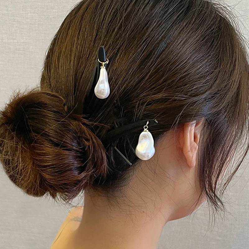 Kẹp Tóc Bằng Gỗ Màu Đen Thời Trang Dành Cho Nữ