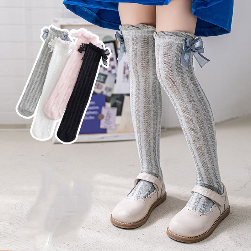 CATIMINI Đôi Vớ Chống Muỗi Đính Nơ Xinh Xắn Cho Bé Gái