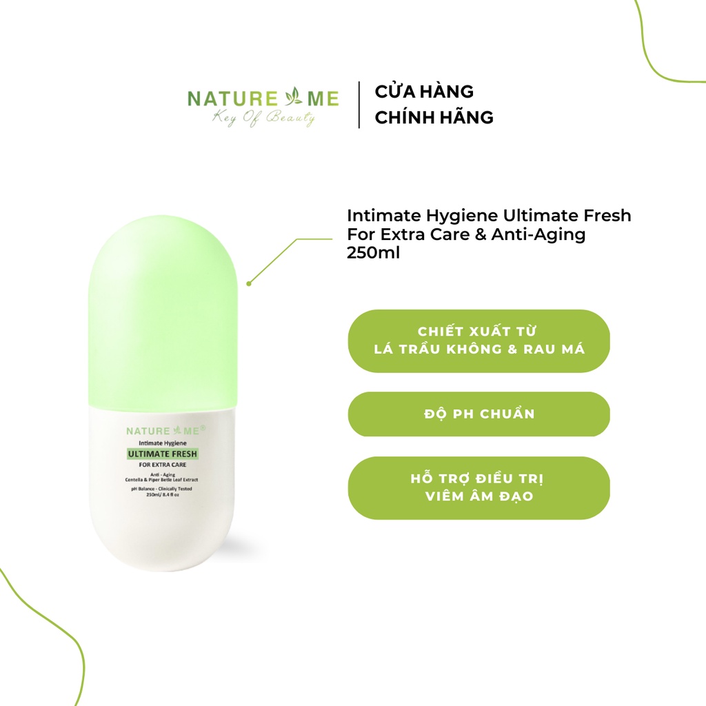 Dung Dịch Vệ Sinh Phụ Nữ Ngăn Lão Hóa Nature Me 250ml