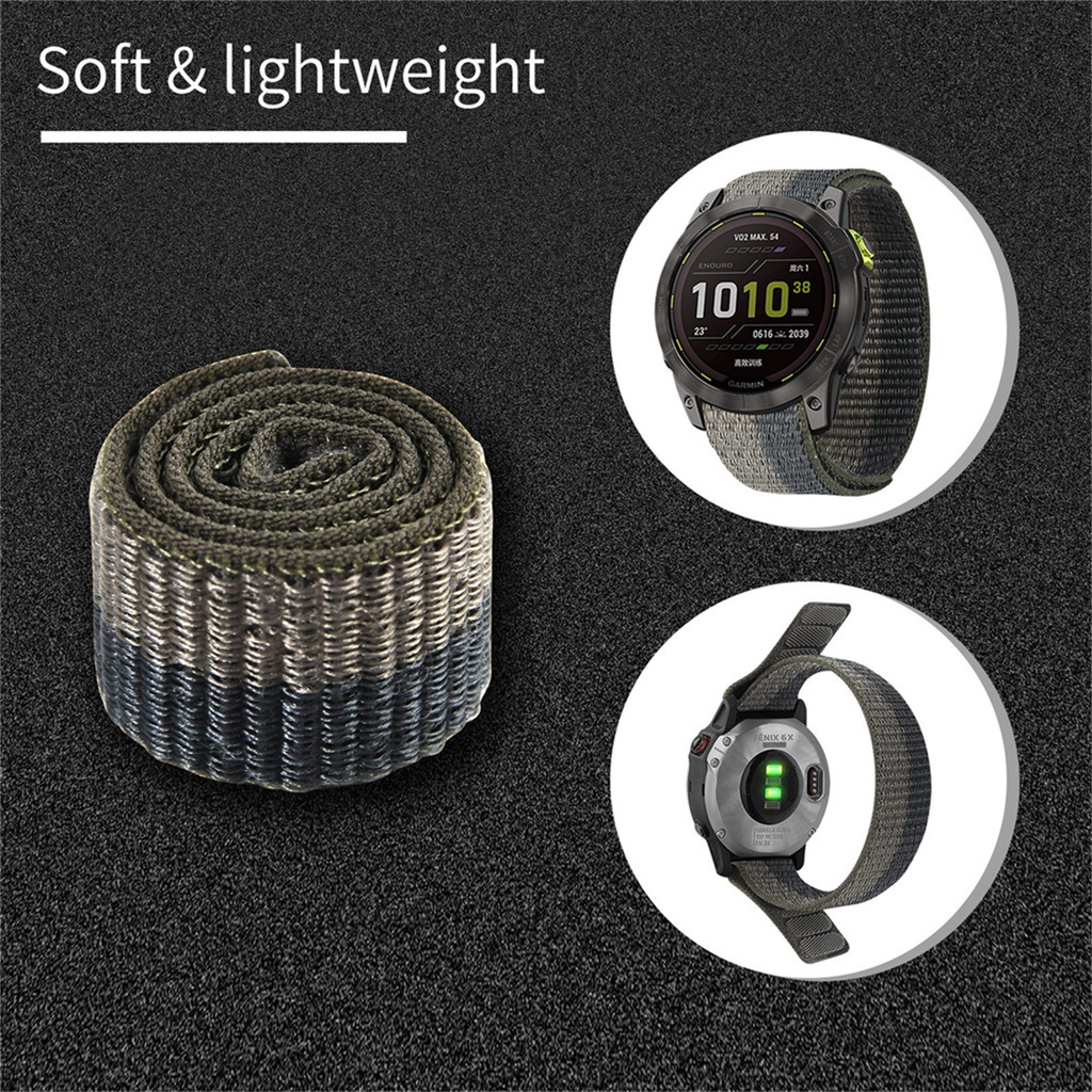 Dây Đeo Nylon 26mm 22mm Cho Garmin Forerunner 955 935 745 945 LTE S62 S60 / instinct 2 45mm