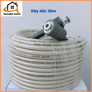 Dây máy rửa xe áp lực cao 30m Oring,ren 22mm