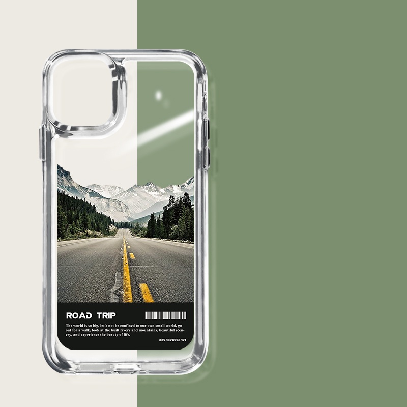 Ốp Điện Thoại DecoPhone Acrylic tpu acrylic Trong Suốt Hình Núi Tuyết Cho iphone 6s 7 8 plus x xs xr 11 12 13 14 15 max pro